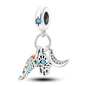 Hamsa Trinity Pendant Charm